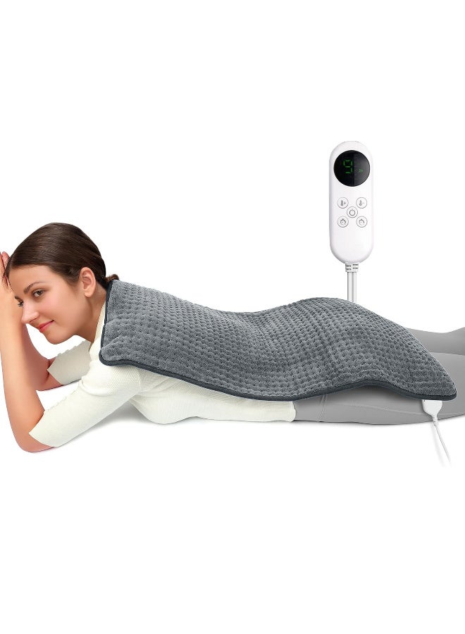 JOUDIYA Electric Heating Pad for Back Pain Relief, Large 60×30cm Double Flannel Heating Pad for Cramps & Arthritis, Multiple Heat Settings, Auto Shut-Off - Image 1