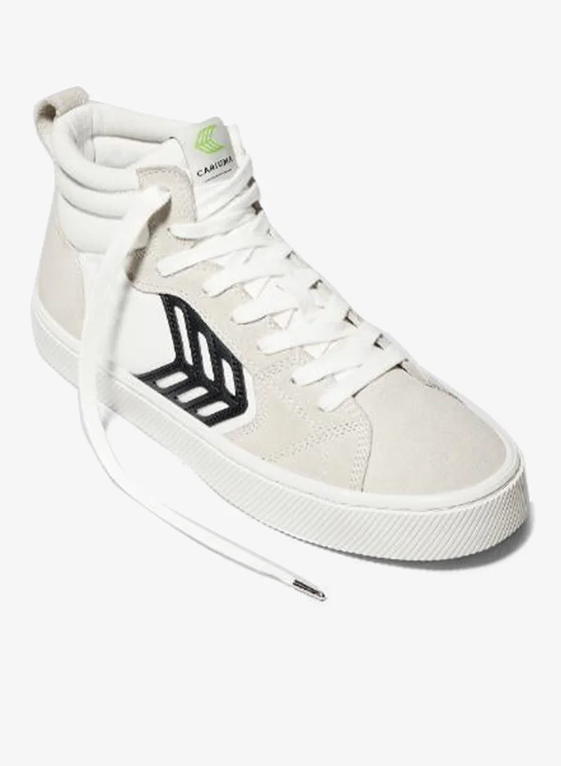 كاريوما سنيكرز كاتيـبا برو قماش أوف وايت عتيق سويد أبيض شعار أسود