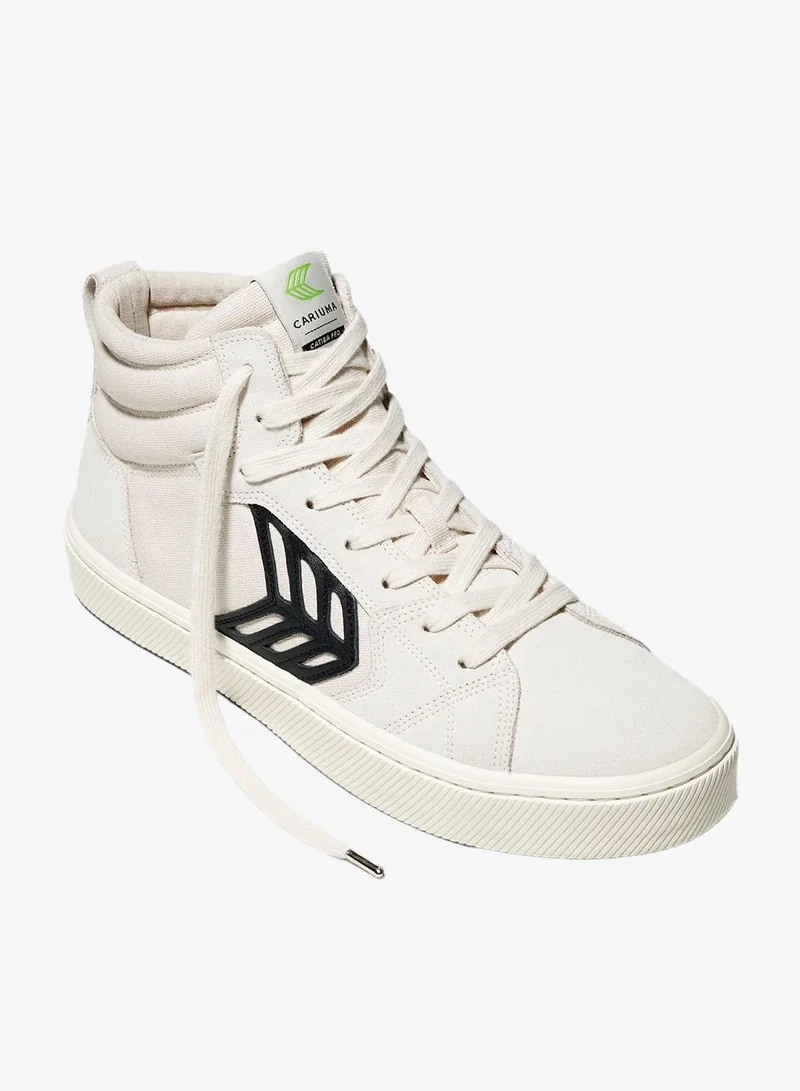 كاريوما سنيكرز كاتيـبا برو قماش أوف وايت عتيق سويد أبيض شعار أسود