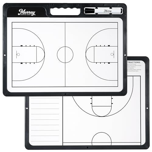 Murray Sporting Goods Whiteboard Premium Basketball Coaches Clipboard | Double-Sided Basketball Whiteboard with Marker - Image 1