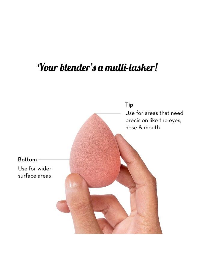 Plush Peachy Puff Microfiber Beauty Blender With Case ; Makeup Sponge That Saves Up To 60% Makeup ; Teardrop Cut ; For All Makeup Formulations ; Crueltyfree ; Latexfree ; Vegan - Image 4