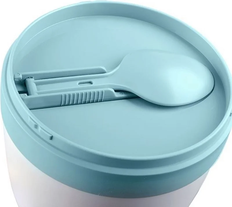 Hane216 Practical Portable Yogurt, 650 ml Muesli Storage Container, Sealed Lid Leakproof, Lunch Box with Spoon, Diet Lunch Box