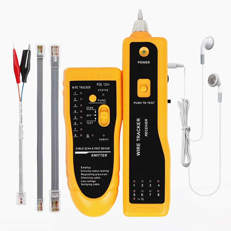 Gaobige Network Tool kit, RJ45 Crimp Tool kit Pass Through Crimper Cat6 Cat5 Cat5e Crimping Tool, Wire Tracker, 110/88 Punchdown Tool, Stripper, Cutter, Cat6 Pass Through Connectors - Image 4