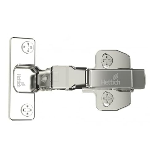Hettich Onsys 4447i Door Hinge with 4 Hole Mounting Plates | Quality Certified to European Standard | 105° Door Opening Angle | (Door Thickness 14-25 mm : 16 Crank) | Pack of 2 (4 Hinges) - Image 2