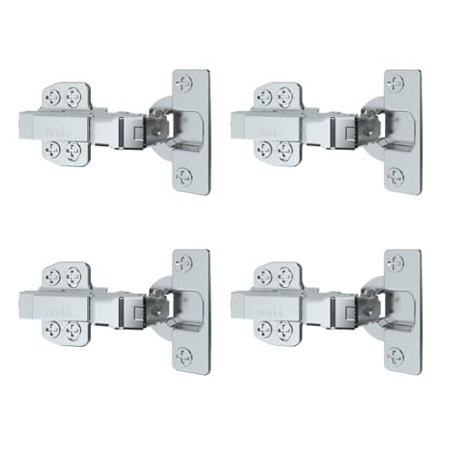 Hettich Onsys 4447i Door Hinge with 4 Hole Mounting Plates | Quality Certified to European Standard | 105° Door Opening Angle | (Door Thickness 14-25 mm : 16 Crank) | Pack of 2 (4 Hinges) - Image 1