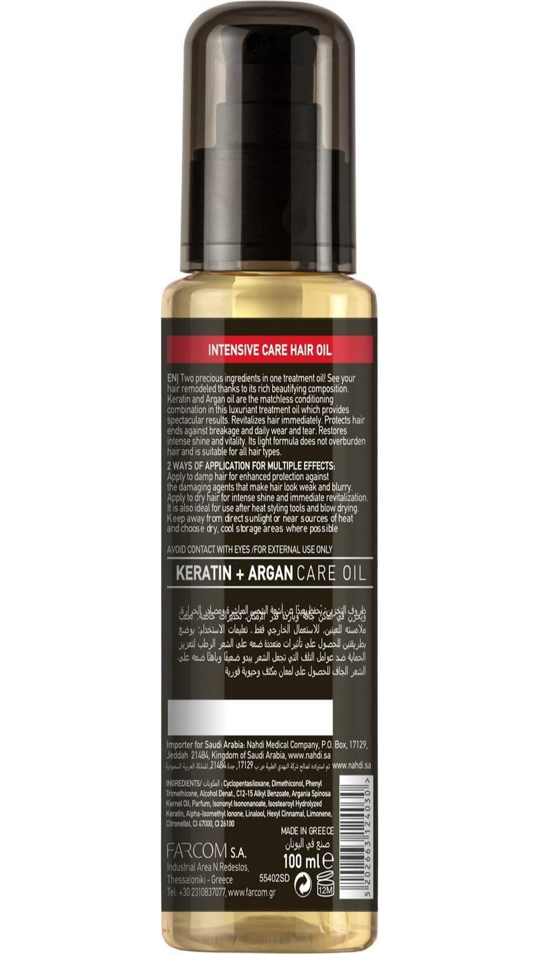 FARCOM Keratin +Argan Care Oil 100ml - Image 2
