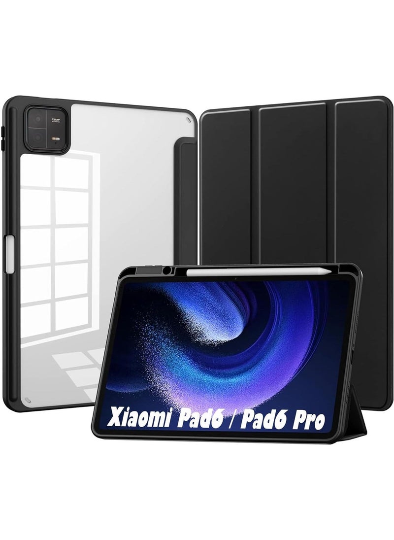 Xiaomi Pad 6 /Pad 6 Pro cover,Hard Shell Smart Cover Protective Slim Case for Xiaomi Mi Pad 6 /Pad 6 Pro Black - Image 1