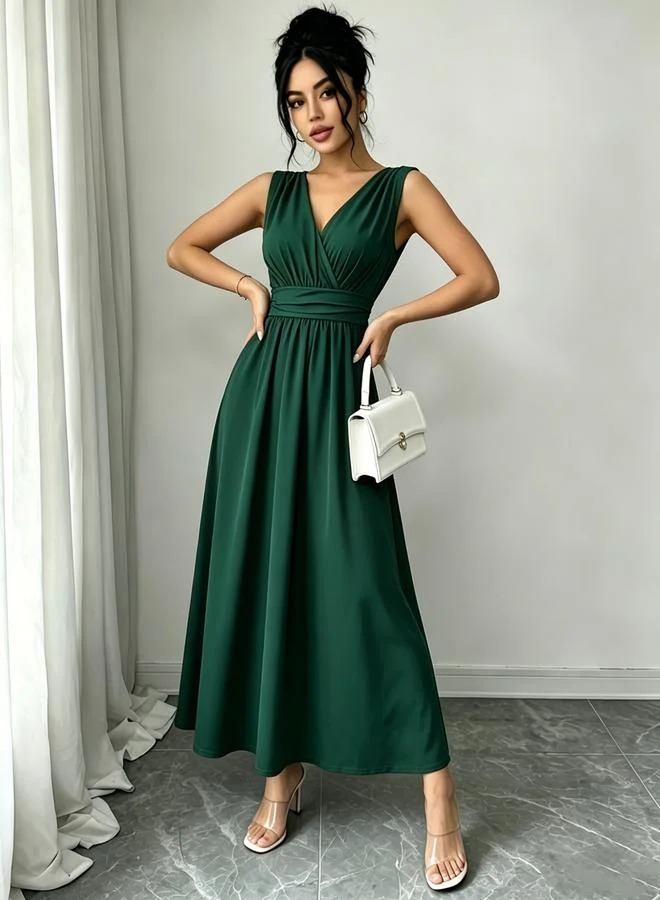 تايك تو Women'S Solid Color Sleeveless Dress