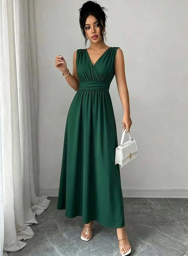 تايك تو Women'S Solid Color Sleeveless Dress