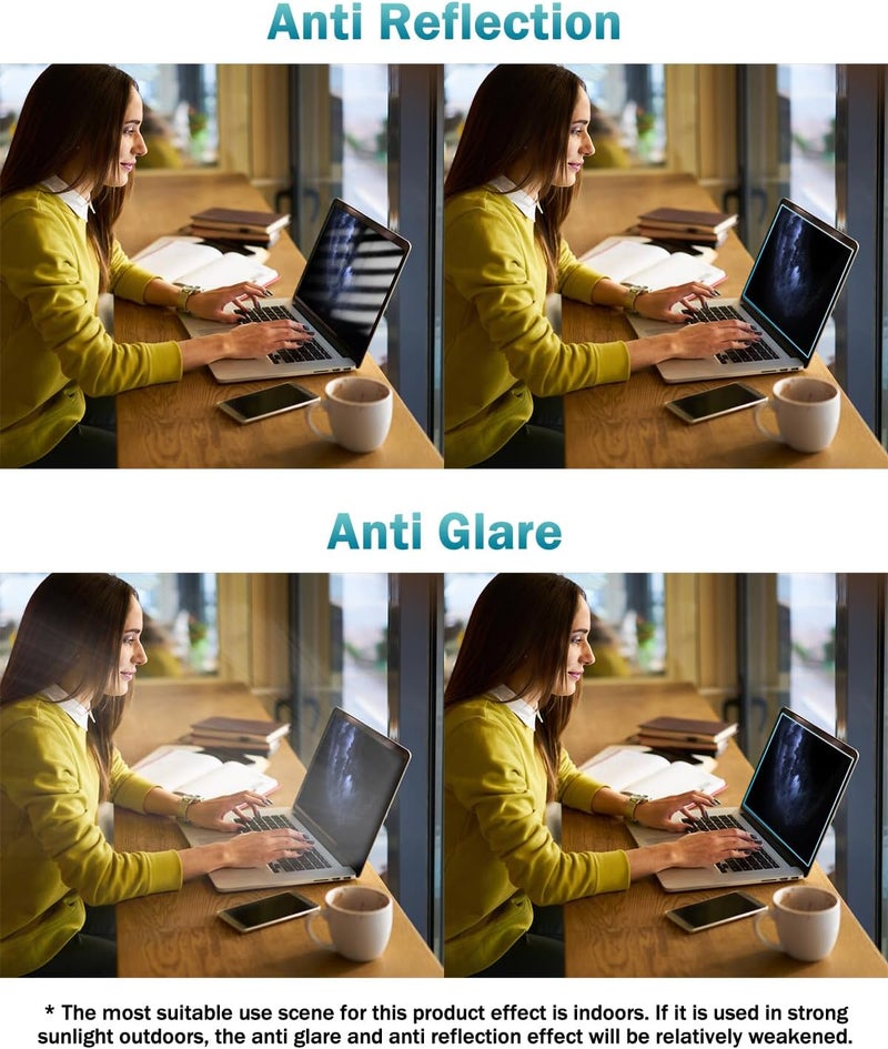 FFORITO 2 PCS 14" Laptop Anti Blue Light Anti Glare Screen Protector Compatible with HP Pavilion 14, HP ChromeBook 14, HP Stream 14, Acer Chromebook 14, Acer Aspire 14, ASUS VivoBook 14 Screen Protector - Image 5