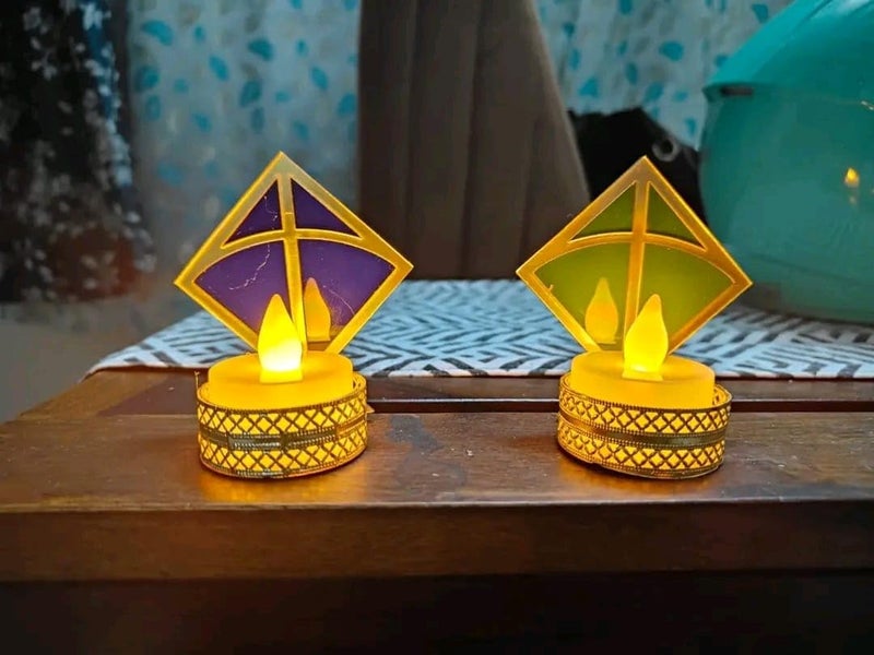 SP SELLPLUS Decorative Design Kite TLight for Diwali Marriage Party and All Festival Decor Your Home Wall Main Door Office Etc Decoration Item Pack of 6