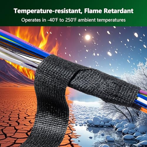 BEIVOBY 5 Rolls High Temp Wire Harness Tape (250FT Total) – OEM-Grade Automotive Cloth Fabric Tape for Engine Wiring Loom, Electrical Cable Protection & Noise Damping - 3/4 in x 50 ft - Image 4