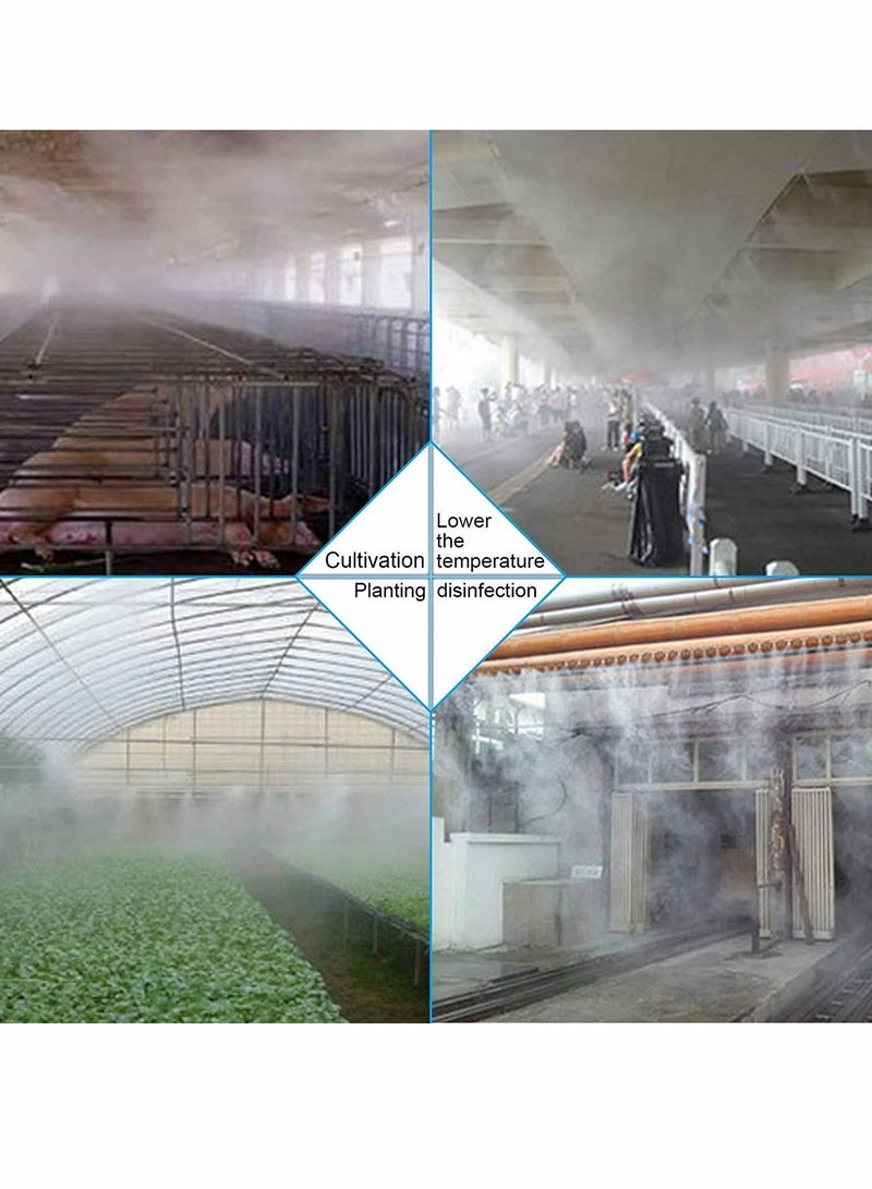 SYOSI فوهة رذاذ نحاسية، 10 عبوات من فوهات الرش ذات الضغط العالي 10/24 UNC نظام رأس ضباب مضاد للتنقيط خارجي لتبريد المناظر الطبيعية (فتحة 0.012) - Image 5