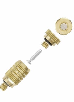 SYOSI Brass Misting Nozzle, 10 Pack High Pressure Spray Nozzle 10/24 UNC Outdoor Anti-drip Fogging Head System for Landscaping Cooling ( 0.012 Orifice )  - Image 2