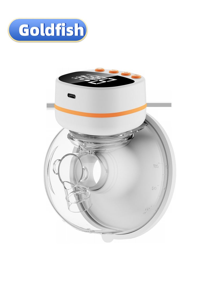 جولدفش مضخة ثدي كهربائية يمكن ارتداؤها بدون استخدام اليدين، 5 أوضاع و15 سرعة. - Image 1