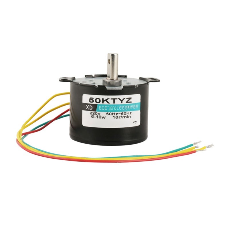 محرك متزامن AC220V 2.5 دورة في الدقيقة، محرك تروس معدني مصغر منخفض السرعة، دوران مع عقارب الساعة وعكسها، عزم دوران كبير، ملف نحاس نقي - منخفض الضوضاء للتحكم في الأتمتة للأجهزة وآلات البيع - Image 3