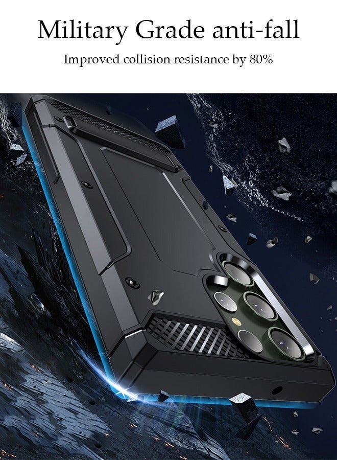 DUNISO Samsung Galaxy S23 Ultra Phone Case 6.8" Full Body Protective Phone Cover Anti-fall Anti-fingerprint Phone Case With Phone Holder and Camera Protector for Galaxy S23 Ultra 5G Phone Case - Image 3