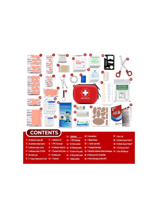 First Aid & Survival Kit - Ideal for Home, Travel, Camping, Emergency, and Outdoor Use
