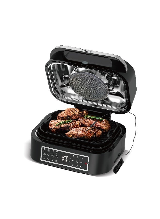 Repune Indoor Grill And Fryer   Black - Image 1