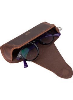 PLM Riviera Leather Strap Glasses Case Antique Brown  - Image 2