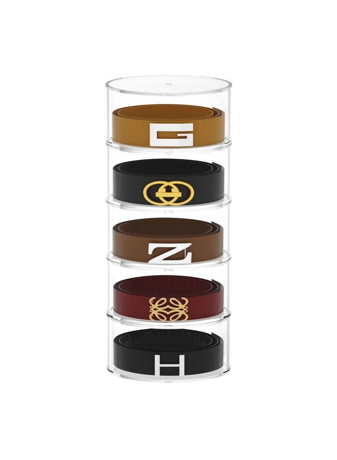 FEMELI FEMELI Belt Organizer, Acrylic Display Case with 5 Layers Storage Holder for Belt, Watches and Other Accessories  - Image 1