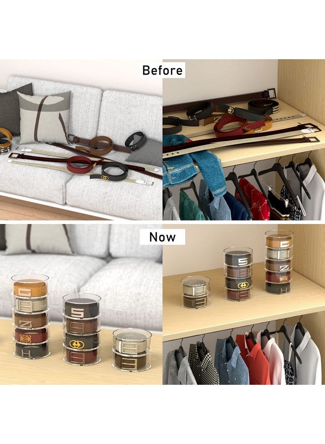FEMELI FEMELI Belt Organizer, Acrylic Display Case with 5 Layers Storage Holder for Belt, Watches and Other Accessories  - Image 2