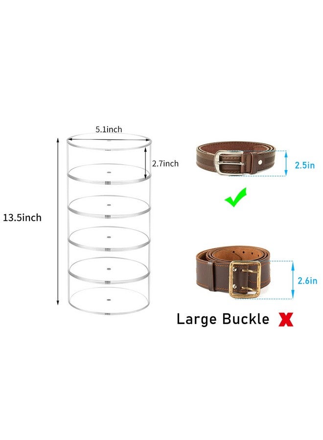 FEMELI FEMELI Belt Organizer, Acrylic Display Case with 5 Layers Storage Holder for Belt, Watches and Other Accessories  - Image 3