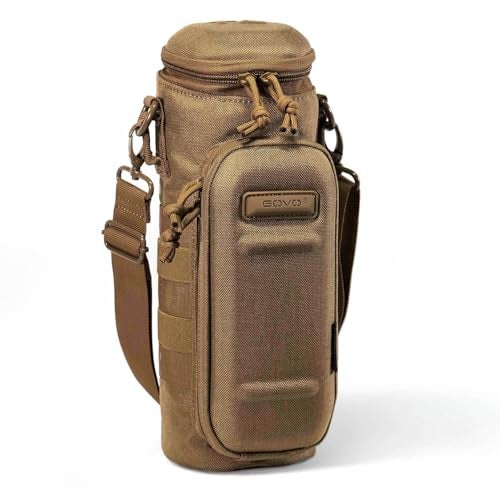 GOVO U1 Water Bottle Pouch with Zippered Hardshell Cap Fits Up to 40oz Bottle Molle System Heavy Duty Made With 100 Nylon - Image 1