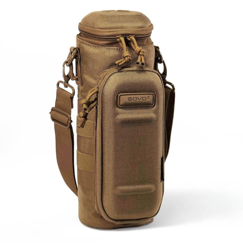 GOVO U1 Water Bottle Pouch with Zippered Hardshell Cap Fits Up to 40oz Bottle Molle System Heavy Duty Made With 100 Nylon - Image 2