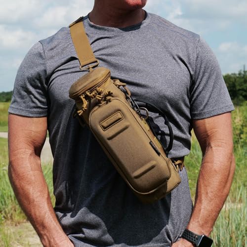 GOVO U1 Water Bottle Pouch with Zippered Hardshell Cap Fits Up to 40oz Bottle Molle System Heavy Duty Made With 100 Nylon - Image 3
