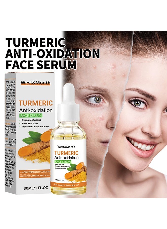 West&Month - Turmeric Anti-Oxidation Face Serum,Dark Spot Corrector Serum,Bright Skin Dark Spot Corrector Face Whitening Serum, Hydrate Dull And Dry Skin 30ML - Image 1