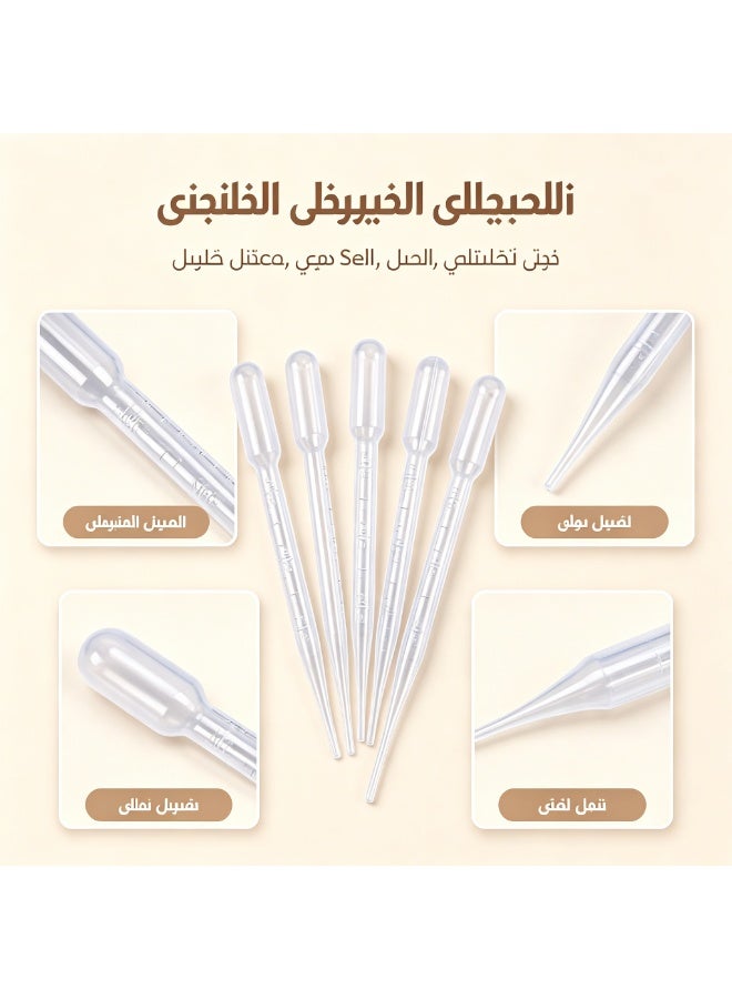 قطارة بلاستيك ذات مقياس واضح للاستخدام مرة واحدة، أداة قياس سوائل متعددة الاستخدام لصناعة التجميل اليدوي والمختبرات، هدية عملية للعيد ورمضان لعشاق الحرف اليدوية - Image 2