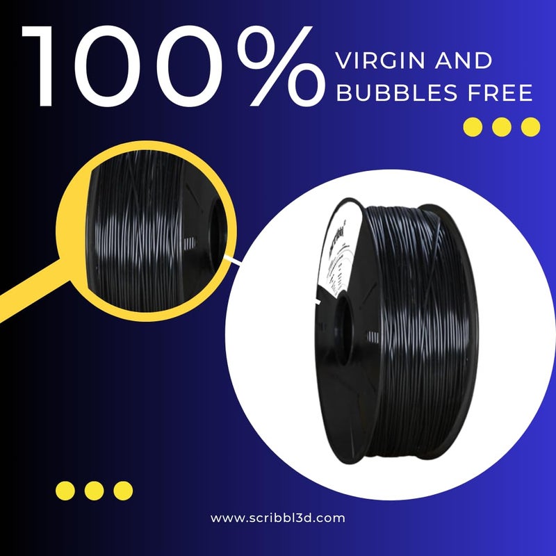 Scribbl3d Premium ABS 1.75mm 3D Printing Filament| Dimensional Accuracy +- 0.02mm|Compatible with Most FDM Printers| Obsidian Black - Image 4