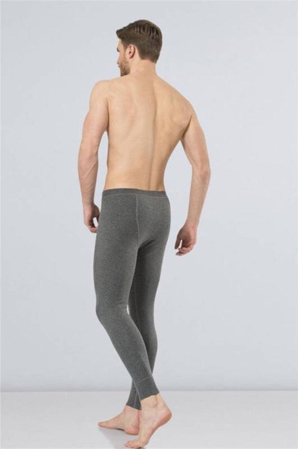 T-REN 193 Men's Thermal Long Tights-Grey Melange  - Image 2