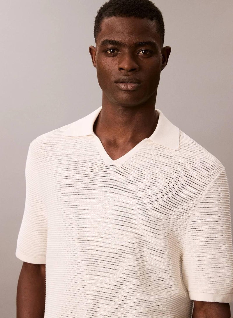 كالفن كلاين بولوشيرت من قماش Tech Knit بياقة جوني - Image 5