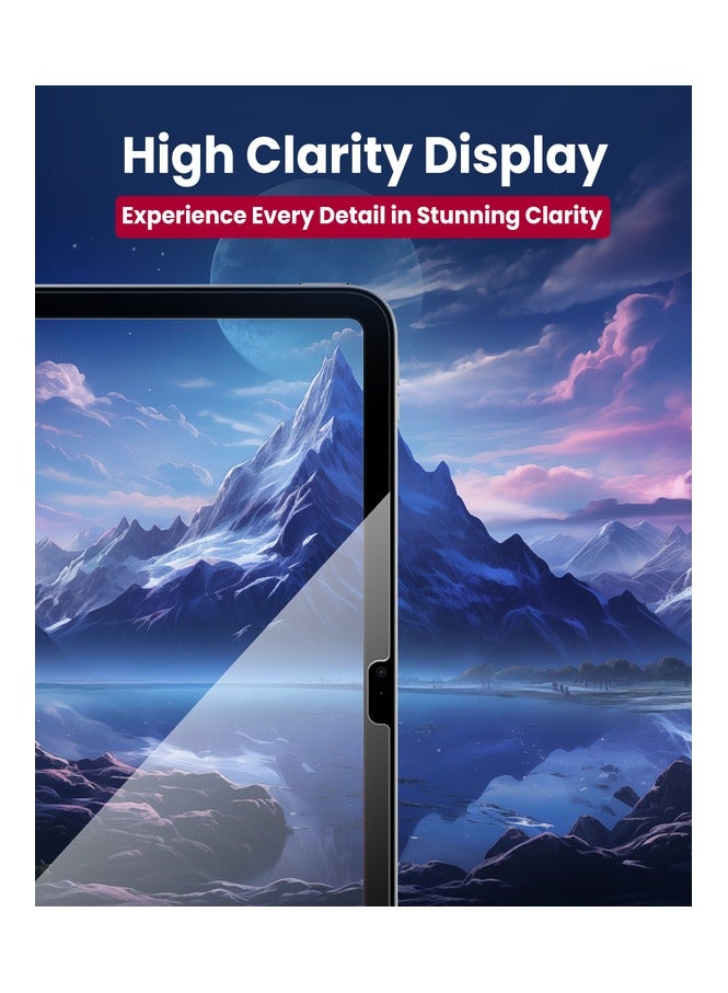 Moxedo Ultra Shield Tempered Glass Screen Protector HD Clear 9H Hardness Micro Curved Edges with Installation Guide Compatible with Apple iPad 10.9 inch - Image 2