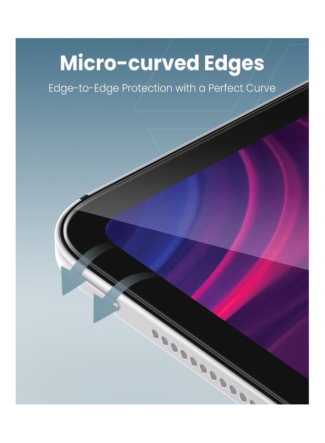 Moxedo Ultra Shield Tempered Glass Screen Protector HD Clear 9H Hardness Micro Curved Edges with Installation Guide Compatible with Apple iPad 10.9 inch - Image 5