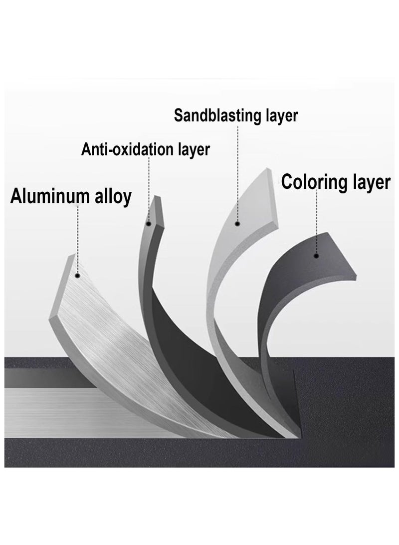 XiuWoo Drop Leaf Tables for Small Spaces Hinged Folding Design Outdoor Collapsibles Camping Table, Made of Aluminum Alloy, Two-Speed Table Height Adjustment with Storage Bag,Black - Image 3