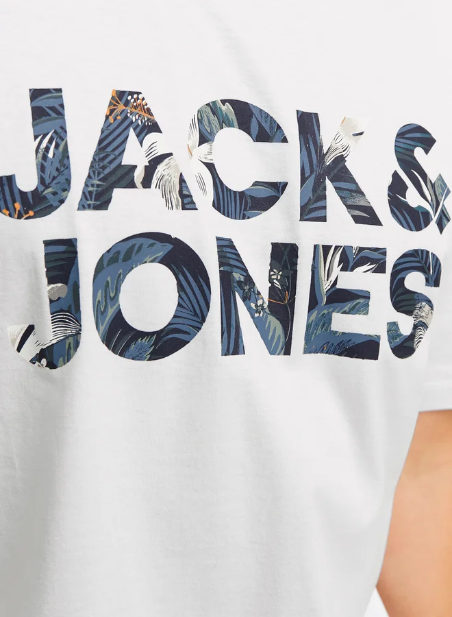 JACK & JONES Slogan Print Crew Neck T-Shirt