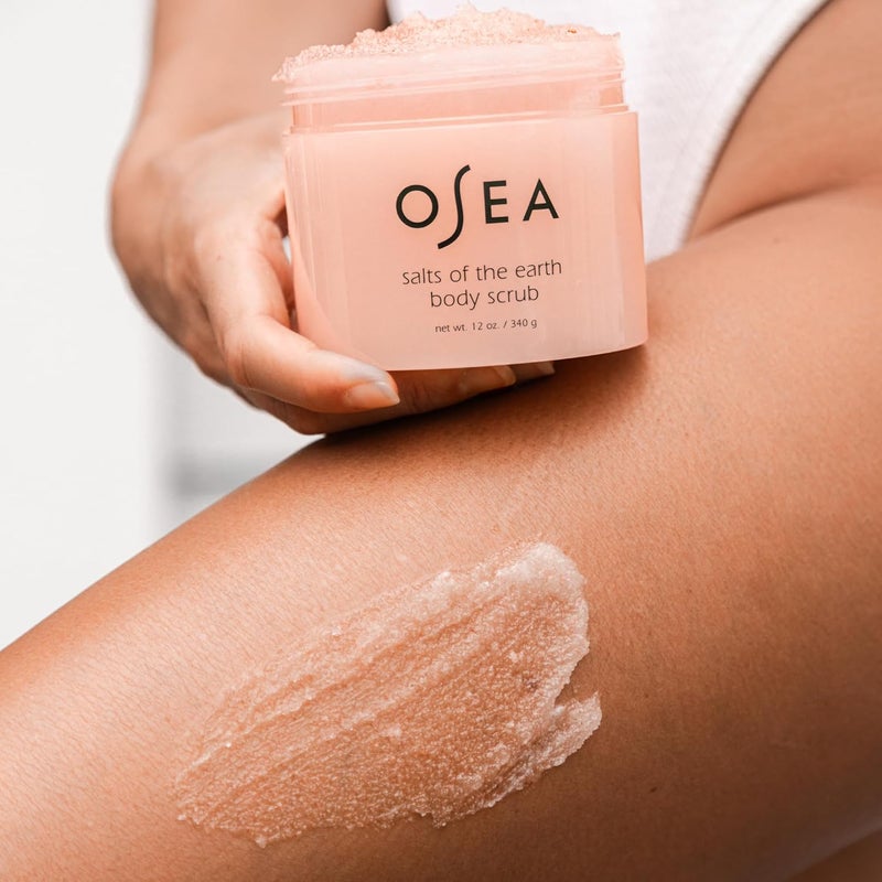 OSEA Salts of the Earth Body Scrub 12 oz - Pink Himalayan Salt Scrub - Gentle Body Exfoliation Skincare - Ideal Spa Gift for Pampering - Clean Beauty & Vegan Body Care - Image 2