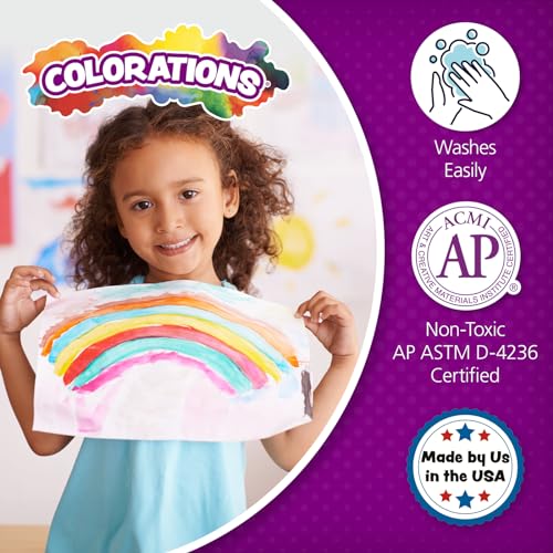 Colorations Paraben-Free Simply Washable Tempera Paint, Rainbow Plus 8 Pack, Matte Finish, Classroom Supplies, Vibrant Colors, Non-Toxic, Washes Off Easily, School, Craft, Art Supply Set, Each 16oz - Image 5