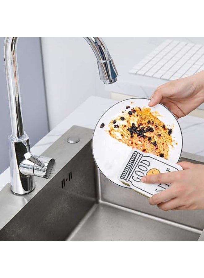 4-Pack Non-Scratch Kitchen Scrub Sponges, Smile Scrub Sponges for Dish, Pots and Pans - Image 3