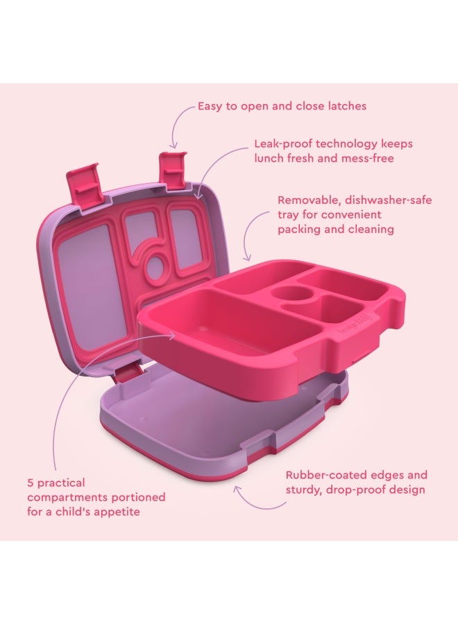 Bentgo Kids Prints Leak Proof 5 Compartment Bento Style Kids Lunch Box Ideal Portion Sizes For Ages 3 To 7 Bpa Free Dishwasher Safe Food Safe Materials Fairies - Image 5