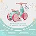 JoyRydz 6V Electric Baby Balance Bike with Bubble Machine4 in 1 Toddler Balance Bike wRemote for 1 Year Old Boys Girls Kids Bubble Bike Ride on Toys wPowered MotorMusicLED Lights GreenRed - Image 4