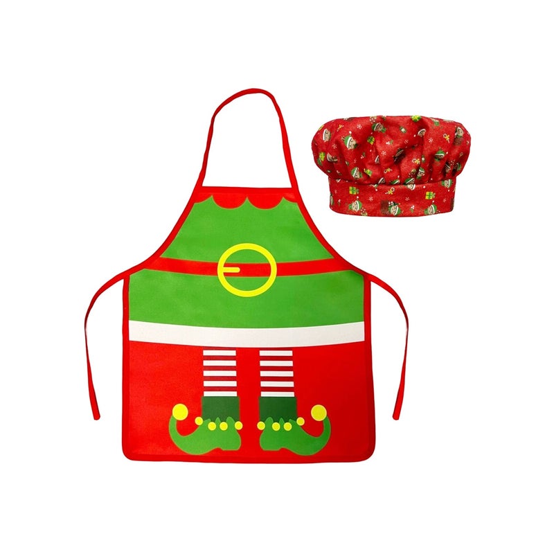 CHRISTMAS MAGIC Elf Chef Apron Set Child Size 33x45cm - Image 2