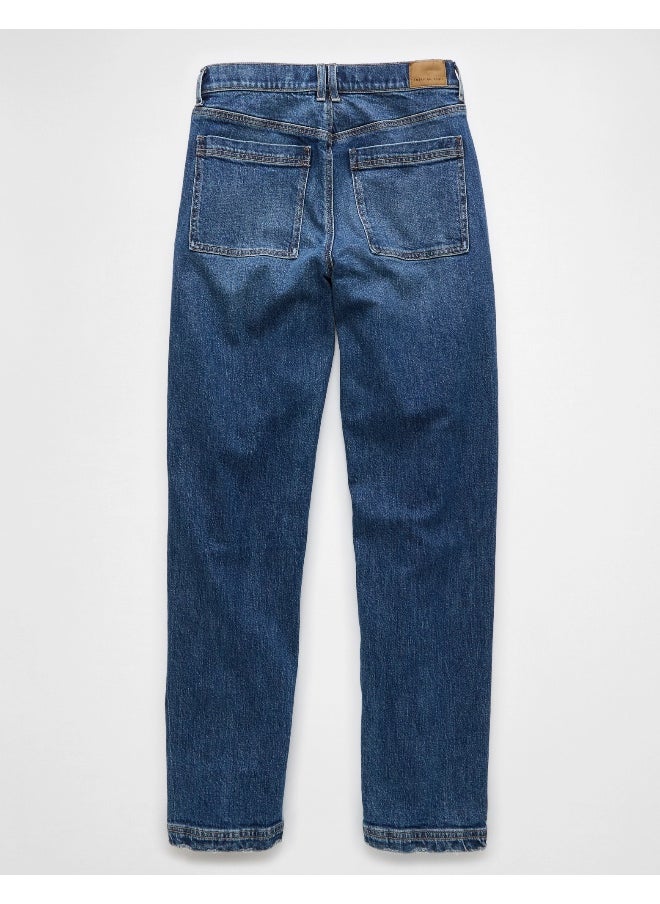 American Eagle - AE Stretch Super High-Waisted Baggy Straight Utility Jean - Image 1
