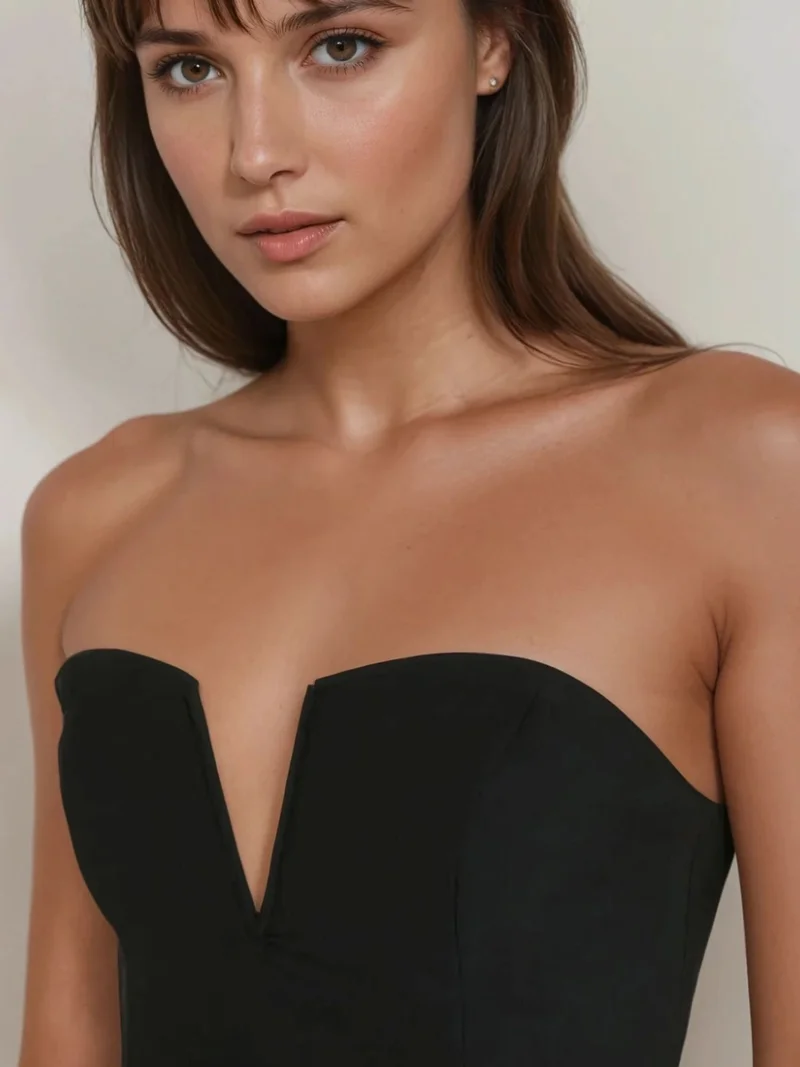 HICCUP Strapless Fitted Crop Top