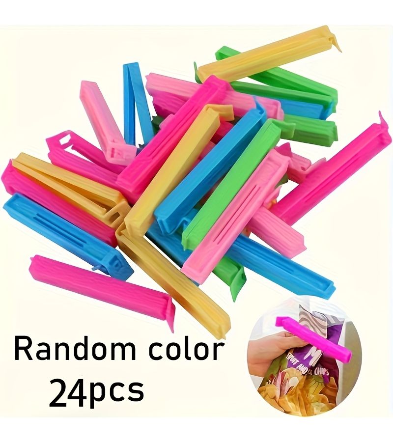12 Pack Reusable Plastic Food Bag Clips Mix Colors Moisture Proof Dust Proof Fresh Keeping Sealing Clips For Kitchen Storage - Image 2