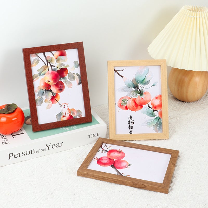 Special For Simple Style Creative Wooden Table Po Frame 567810 Inch A4 Wall Frame Logo Carving Gift - Image 4