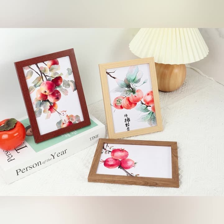 Special For Simple Style Creative Wooden Table Po Frame 567810 Inch A4 Wall Frame Logo Carving Gift - Image 2